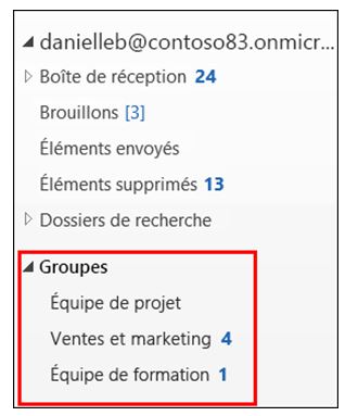 Groupes dans Outlook 2016
